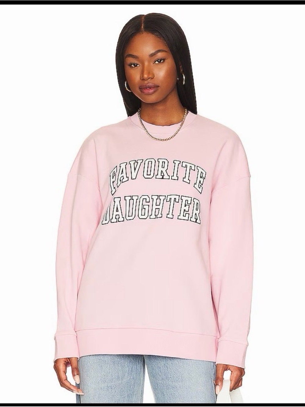 Favorite Daughter Collegiate Sweatshirt in Pale Pink S